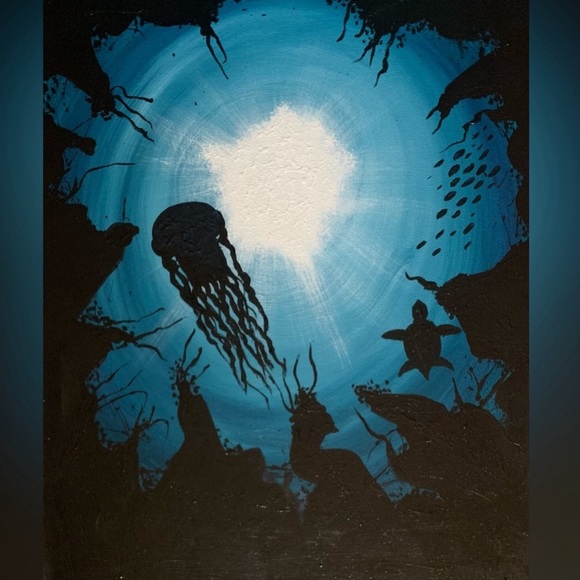 Perfect Imperfections Other - My Acrylic Paintings on Canvas Under the Sea
All canvases are 20 x 16in